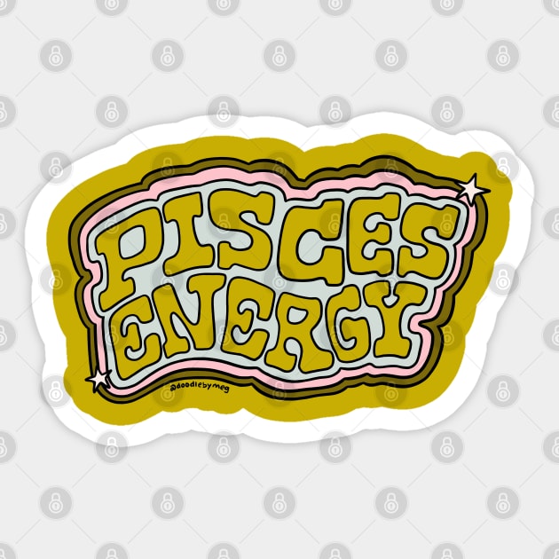 Pisces Energy Sticker by Doodle by Meg